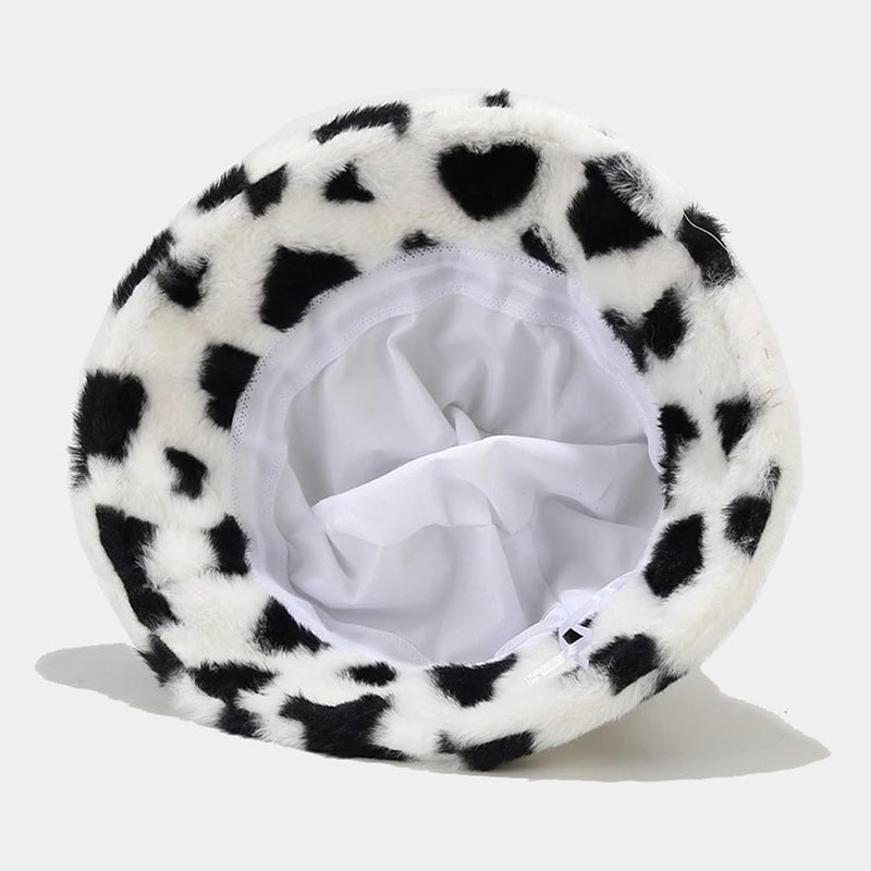 Dirholl Women's Winter Faux Fur Fuzzy Warm Bucket Hat - Image 2